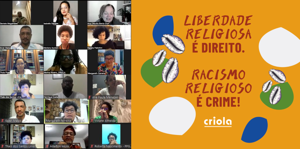 O projeto capacita pessoas de todo o Brasil para combater o racismo religioso